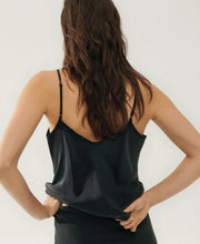 Bias Cut Black Cami