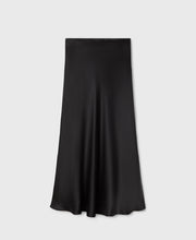 Long Bias Cut Black Skirt