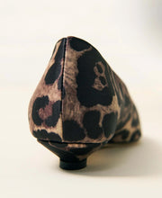 Claudia Leopard Satin Flat