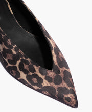 Claudia Leopard Satin Flat