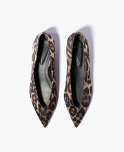 Claudia Leopard Satin Flat