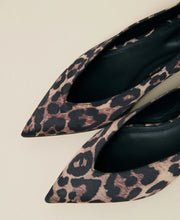 Claudia Leopard Satin Flat