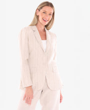 Pinstripe Linen Jacket