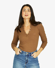 V-Neck Henley Tee