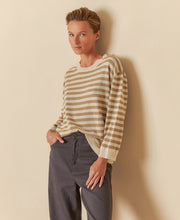 Box Cut Two Tone Stripes Knit