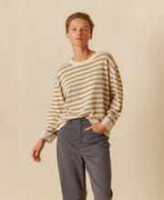 Box Cut Two Tone Stripes Knit