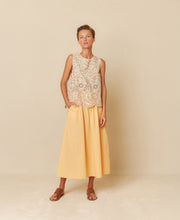 Poplin Sleeveless Embroidery Top