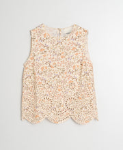 Poplin Sleeveless Embroidery Top