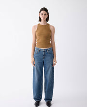 Avril Mid Rise Wide Leg Moment Mid Blue Jean