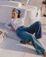 Olive Mid Rise Slouchy Marina Mid Blue Jean