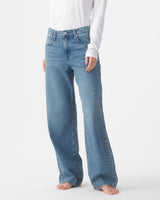 Olive Mid Rise Slouchy Marina Mid Blue Jean