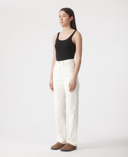 Zoe High Rise Straight Soft White Jean