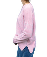 Metallic Stripe Pink Sweater