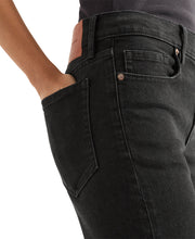 Elise Mid Rise Straight Black Jean