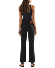 Elise Mid Rise Straight Black Jean