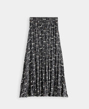 Crinkle Pleat Midi Skirt