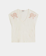 Embroidered V-Neck T-Shirt