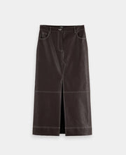 Faux Leather Midi Skirt