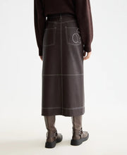 Faux Leather Midi Skirt