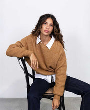 Fuzzy Crew Neck Pullover