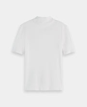 Mock Neck Ribbed T-Shirt