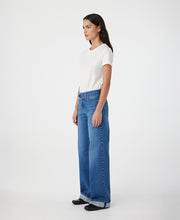 Mia Mid Rise Wide Leg Cuffed Liberty Jean