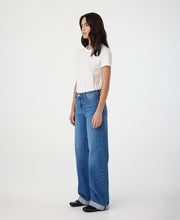 Mia Mid Rise Wide Leg Cuffed Liberty Jean