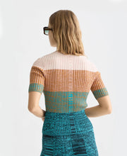 Stripe Short Sleeve Cardigan