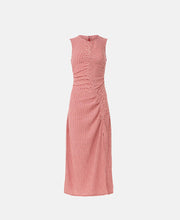 Structured Gingham Midi Dress