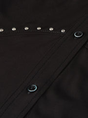 Studded Button Midi Dress