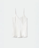 Bias Cut White Cami