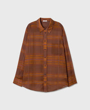 Chiffon Boyfriend Root Plaid Shirt