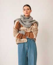 Tricolour V-Neck Cardigan