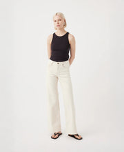 Mia Mid Rise Wide Leg Ecru Jean