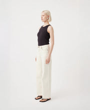 Mia Mid Rise Wide Leg Ecru Jean