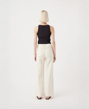 Mia Mid Rise Wide Leg Ecru Jean