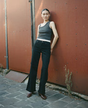 Mia Mid Rise Wide Leg Black Jean