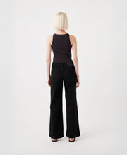 Mia Mid Rise Wide Leg Black Jean