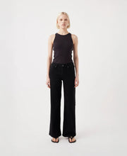 Mia Mid Rise Wide Leg Black Jean