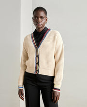 Stripe Trim Cardigan