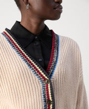 Stripe Trim Cardigan