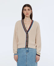 Stripe Trim Cardigan