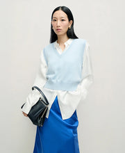 Wool Cornflower Sweater Vest