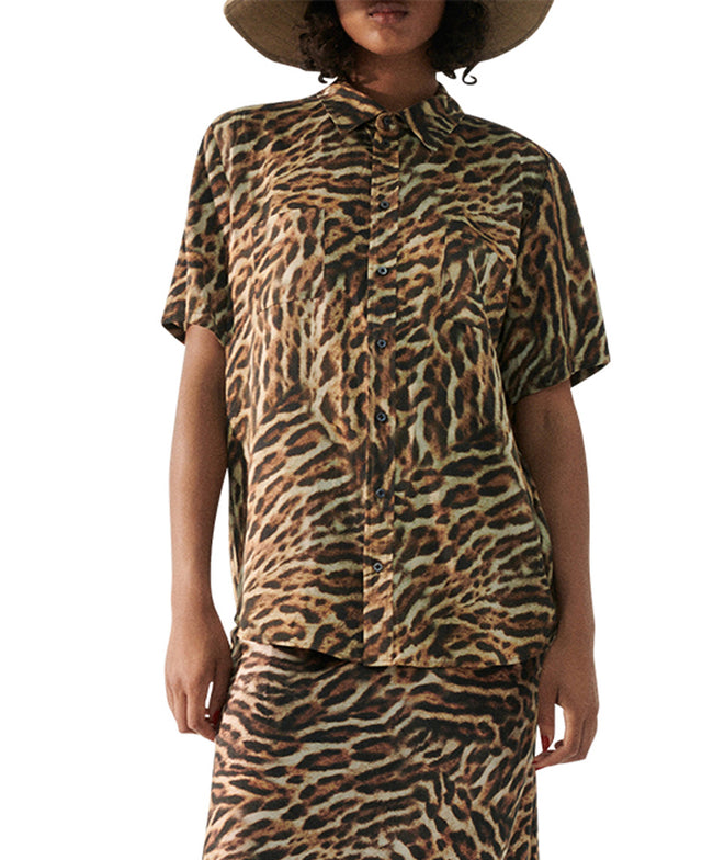 Boyfriend Leopard SS Shirt