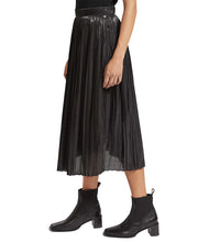 Pleated High Rise Maxi Skirt