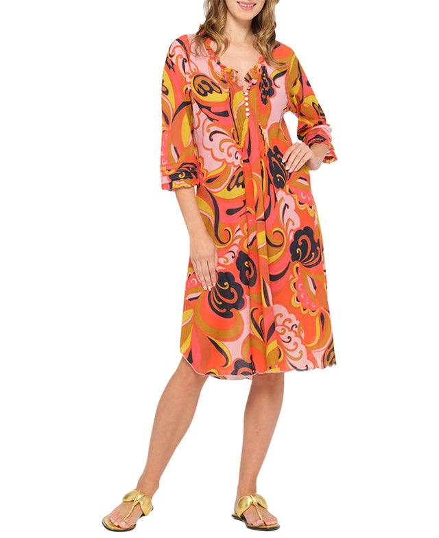 Costa Nova Orange Middy Poppy Dress
