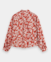 Printed Balloon Sleeve Shirt