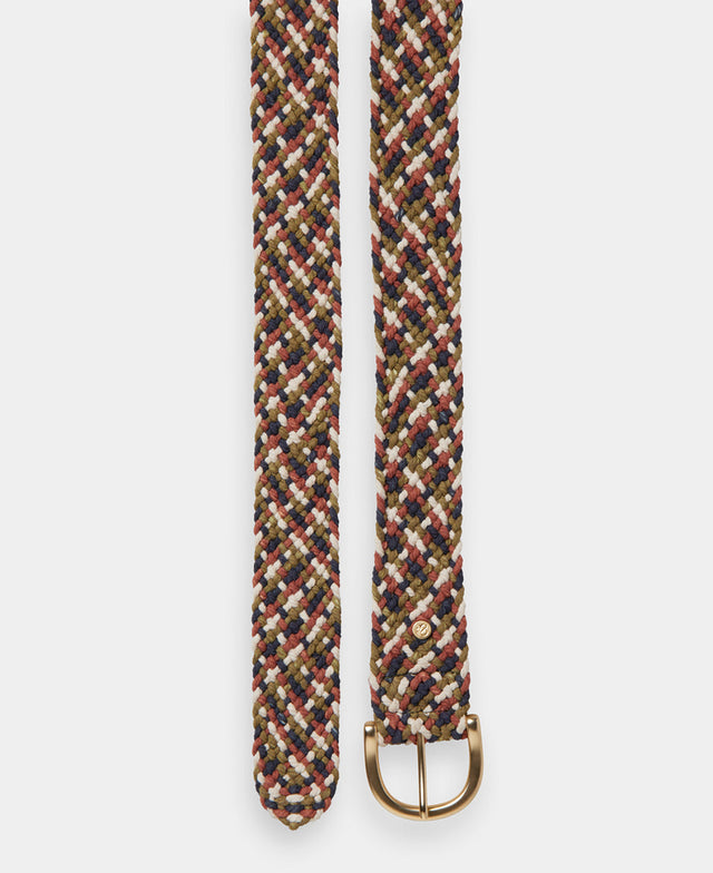 Oval Multicoloured Braided Belt