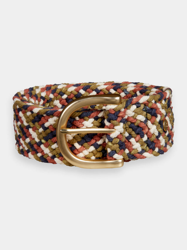 Oval Multicoloured Braided Belt