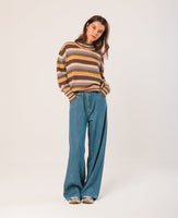 Round Neck Stripe Knit